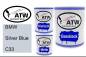 Preview: BMW, Silver Blue, C33: 1L Lackdose + 1L Klarlack + 500ml Härter - Set, von ATW Autoteile West.